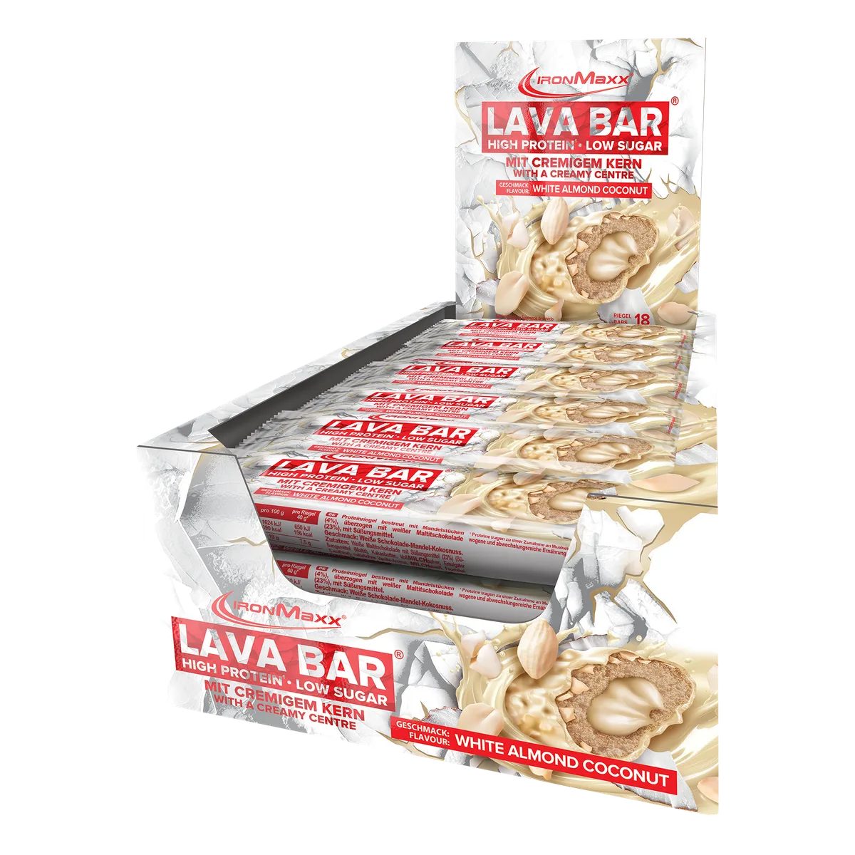 Lava Bar Protein Riegel (18x40g) - White Almond Coconut