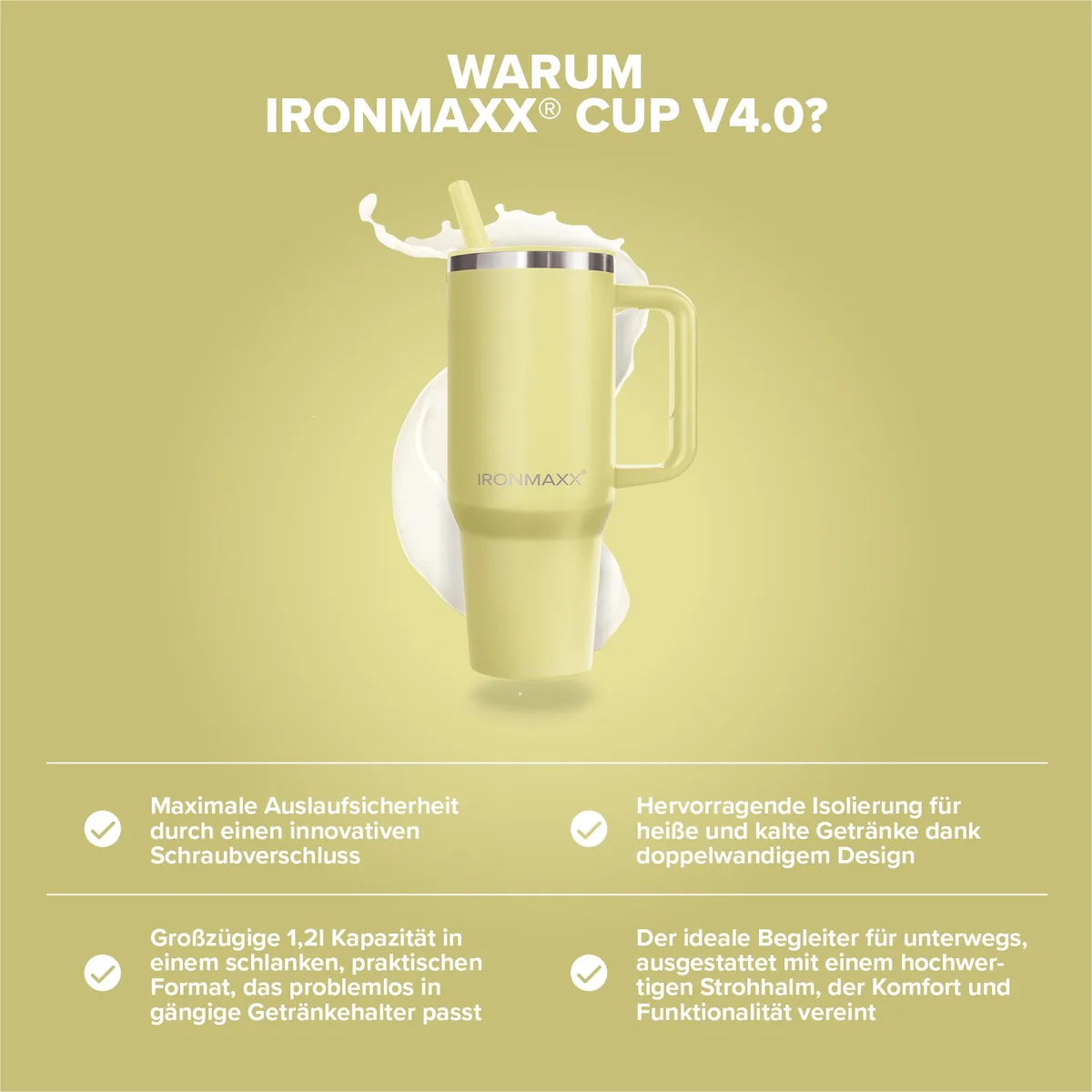 IronMaxx Cup V4.0 (1200ml) - Soft Sunrise – Bild 3