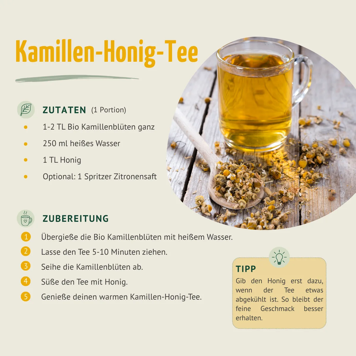 Kamillenblüten ganz Bio (500g) – Bild 4