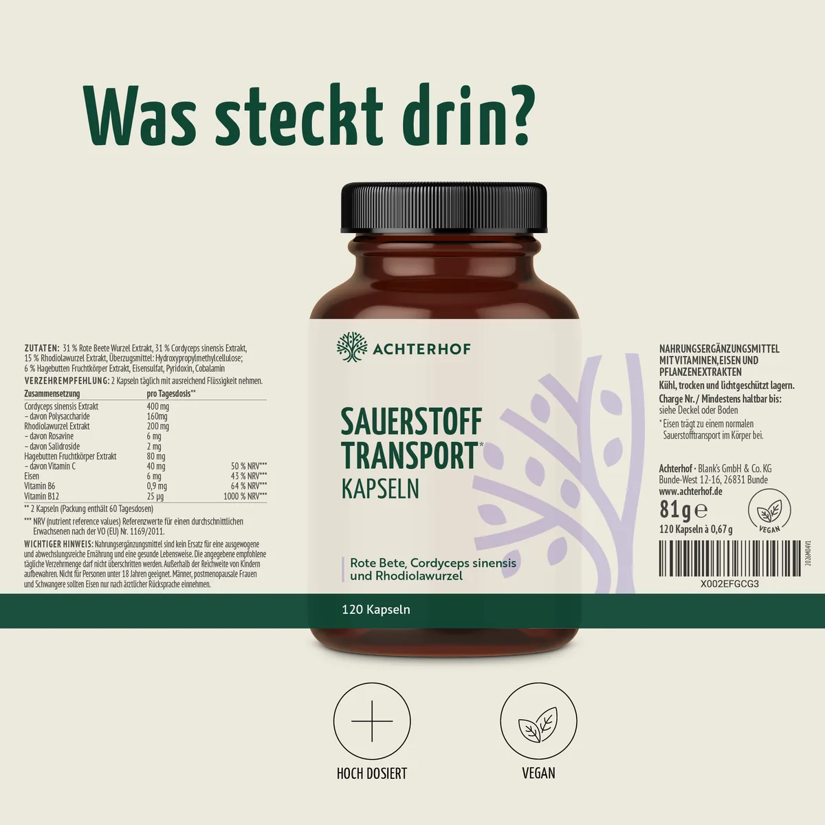 Sauerstoff Transport Kapseln (120 Kapseln) – Bild 7