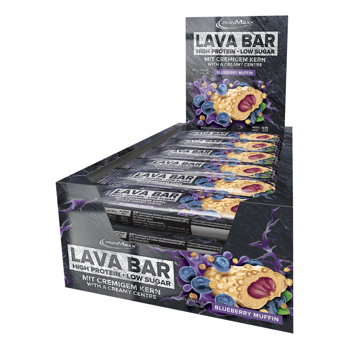Lava Bar Protein Riegel (18x40g) - Blueberry Muffin