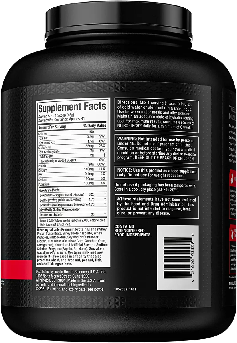 Nitro-Tech Performance Series (1800g) Cookies & Cream – Bild 5