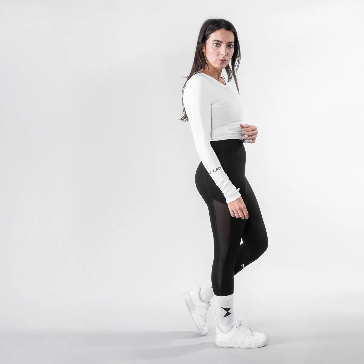 Perfection stretch Cropped top Wit / L – Bild 2