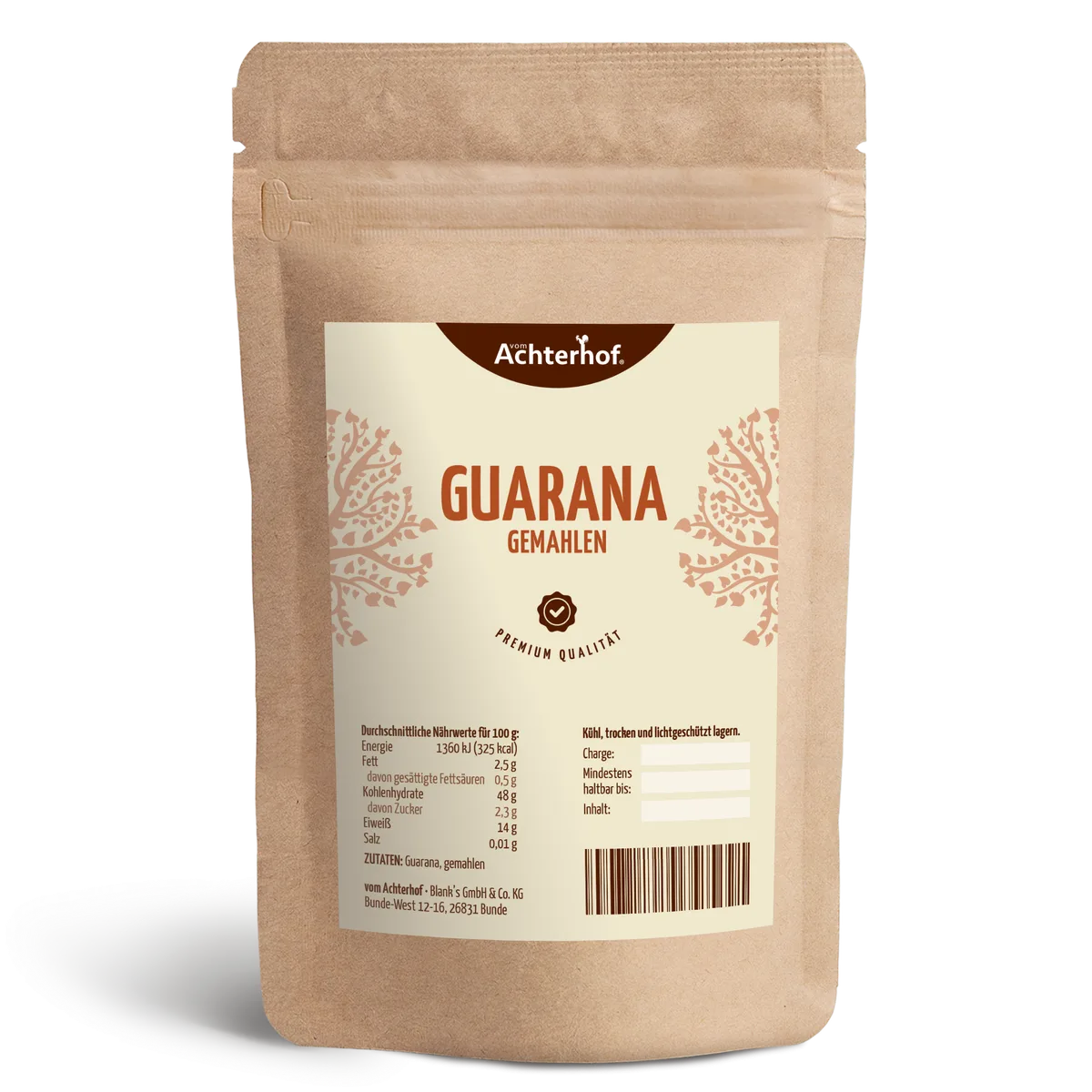 Guarana gemahlen (1000g)