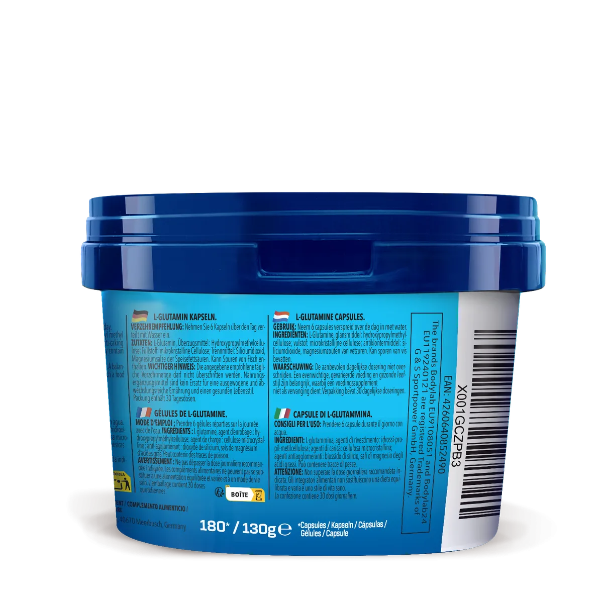 L-Glutamin (180 Kapseln) – Bild 2