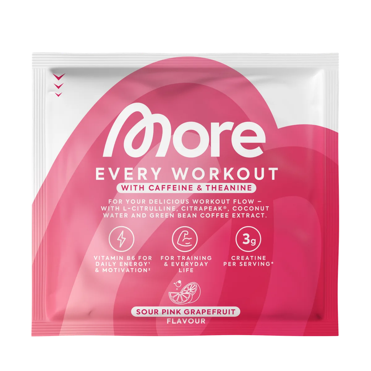 Every Workout Sour Pink Grapefruit (without Caffeine) / 18g Probe – Bild 4