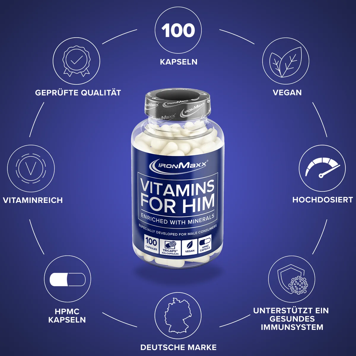 Vitamins For Him - 100 Kapseln – Bild 6