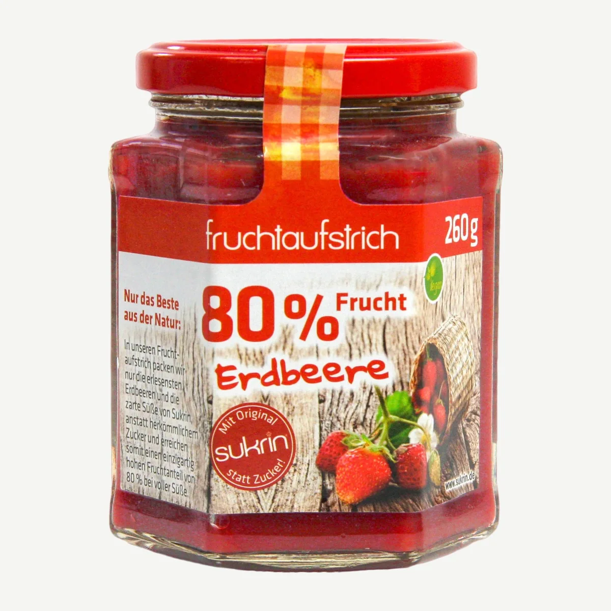 Sukrin Fruchtaufstrich Erdbeere / 260 g – Bild 2