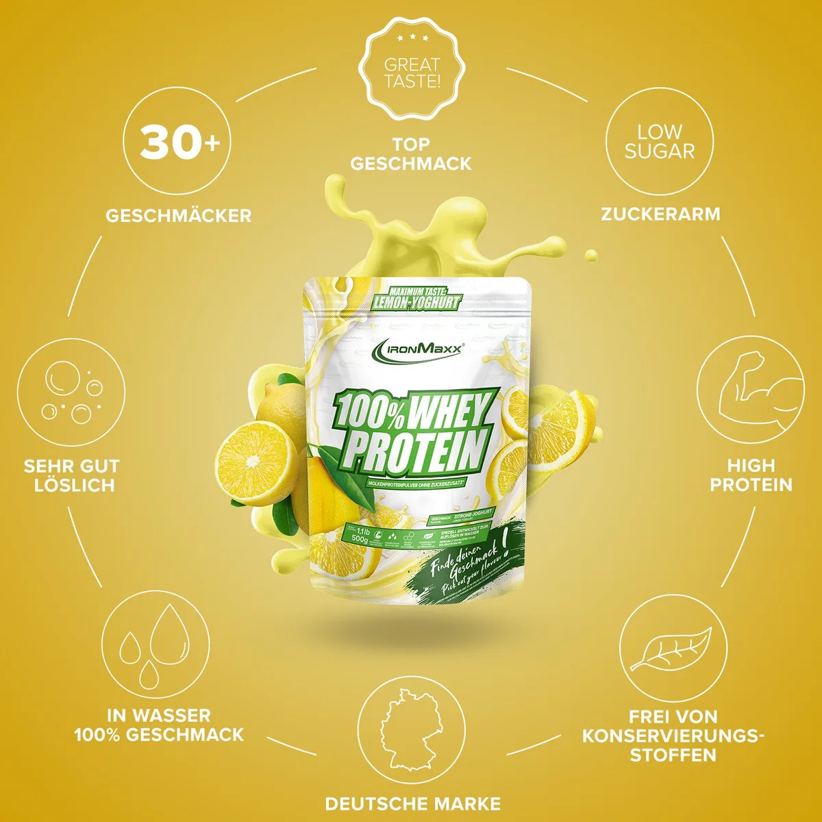 100% Whey Protein (500g) - Lemon-Yoghurt – Bild 5