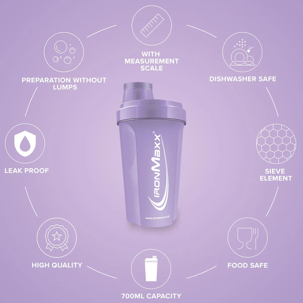 Shaker (700ml) - Lavender – Bild 8