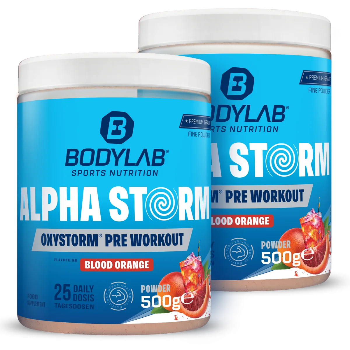 2 x Alpha Storm - OXYSTORM® Pre Workout Blood Orange (je 500g)