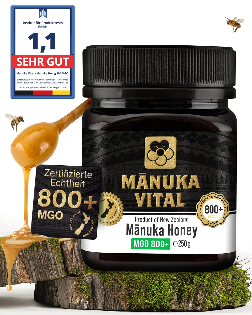 Manuka Vital Honig MGO 800+ (250g) – Bild 4