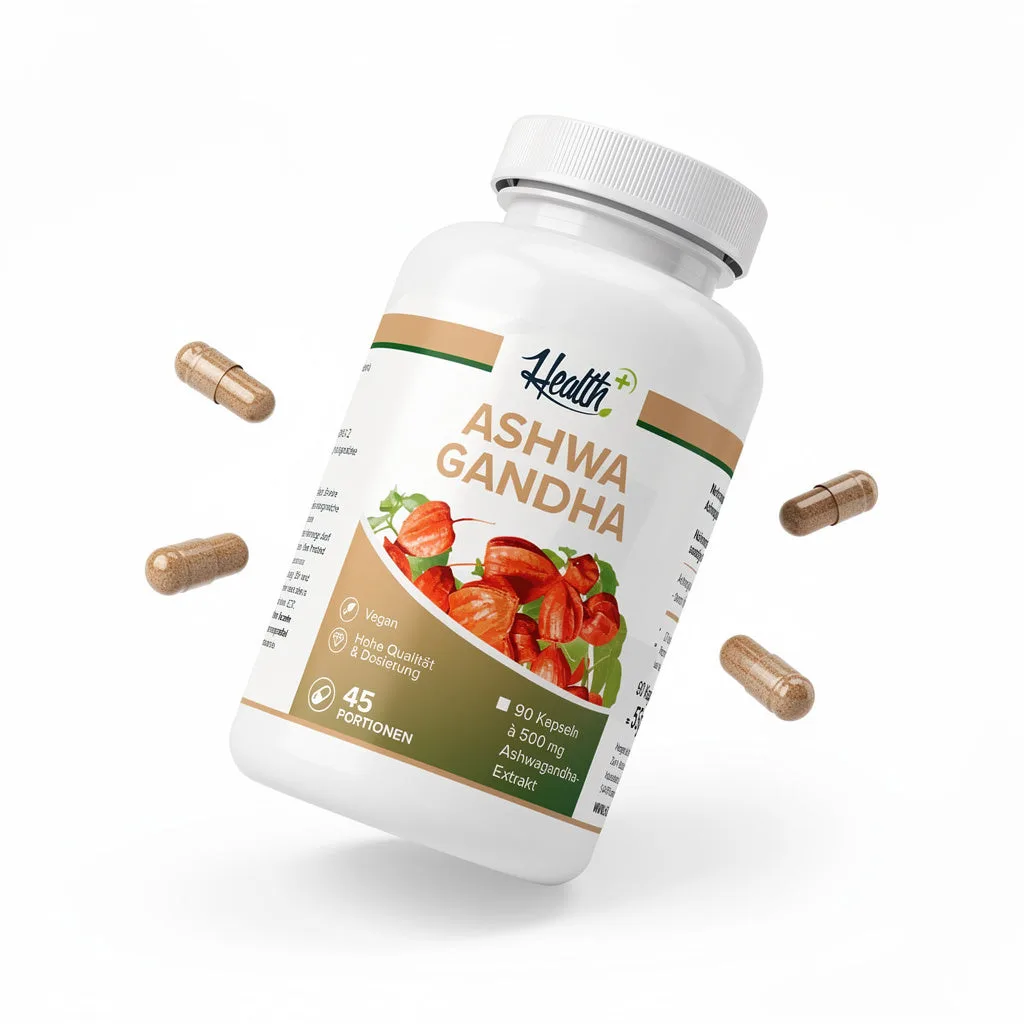 HEALTH+ ASHWAGANDHA mit KSM-66, 90 Kapseln – Bild 2