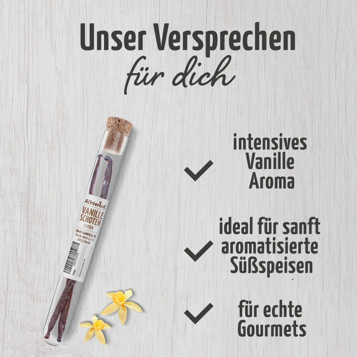 Vanilleschoten im Reagenzglas (2 Stück) – Bild 3