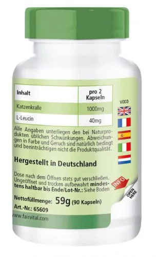 Katzenkralle 500mg (90 Kapseln) – Bild 2