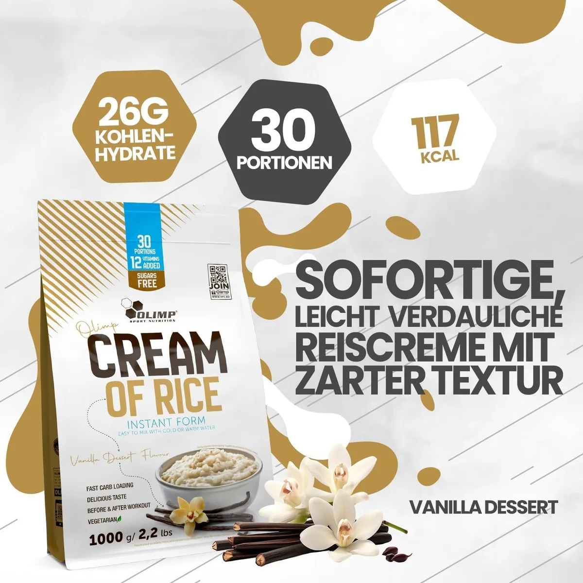 Olimp Cream of Rice (1000g) Chocolate – Bild 5