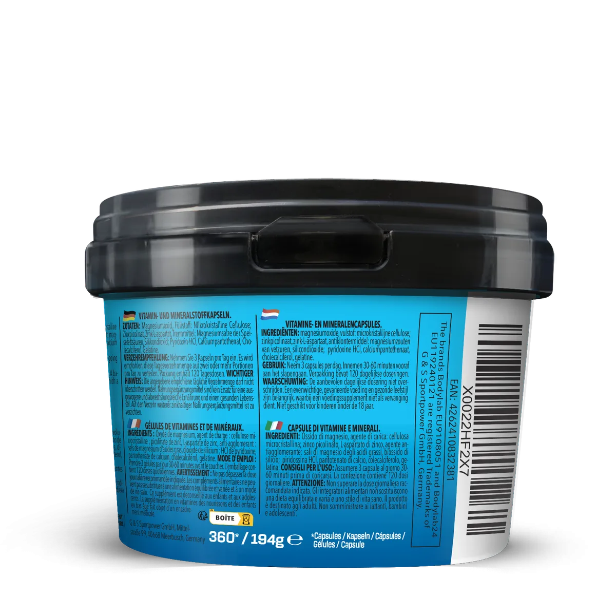 BIG PACK ZMA - Zink-Magnesium-Vitamin B6 (360 Kapseln) – Bild 2
