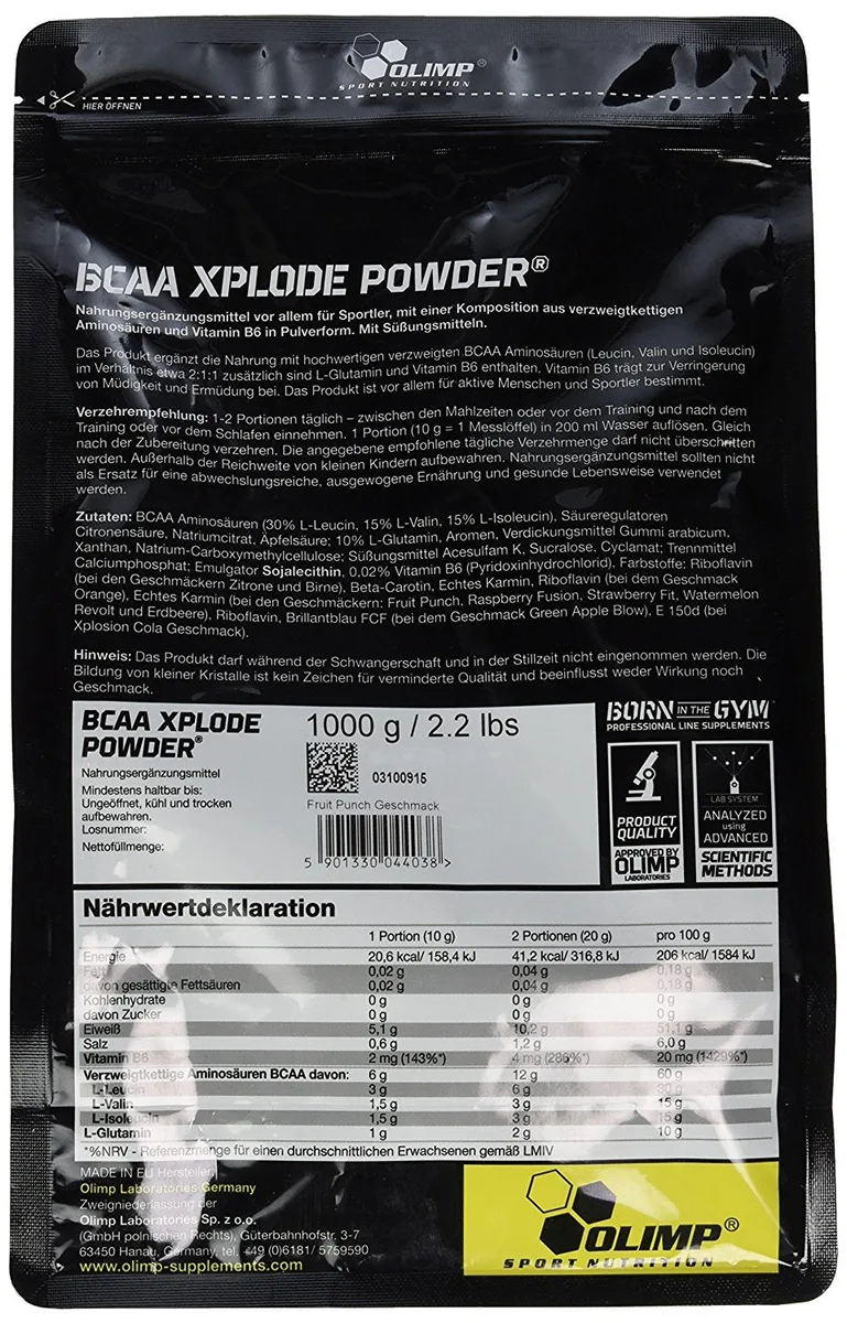 BCAA Xplode Powder (1000g) Ananas – Bild 6