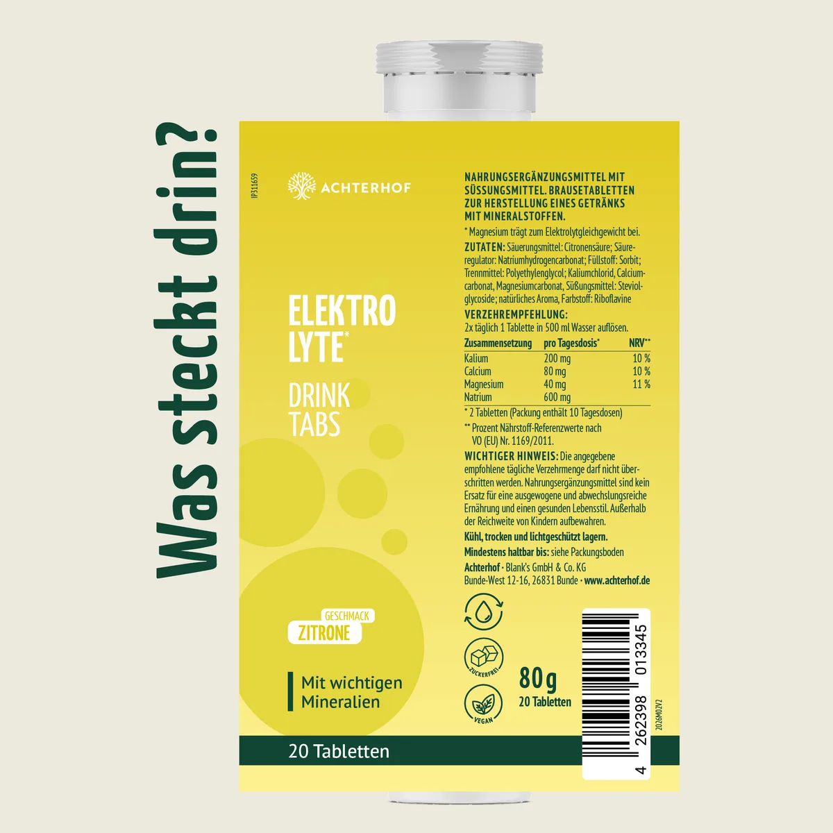 Elektrolyte Drink Tabs (20 Tabletten) – Bild 5