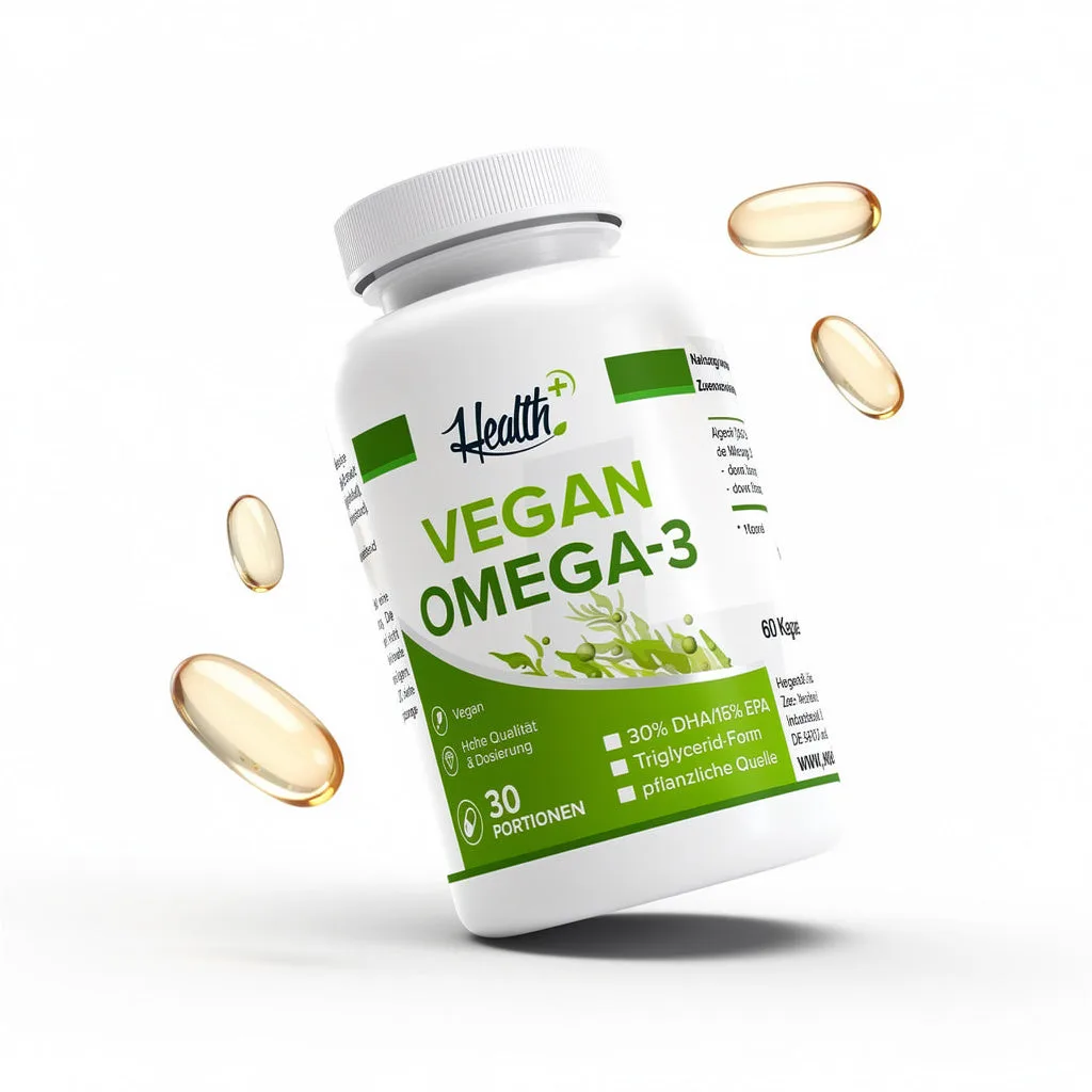 HEALTH+ Algen-Öl Kapseln | Vegan Omega 3, 60 Kapseln – Bild 2