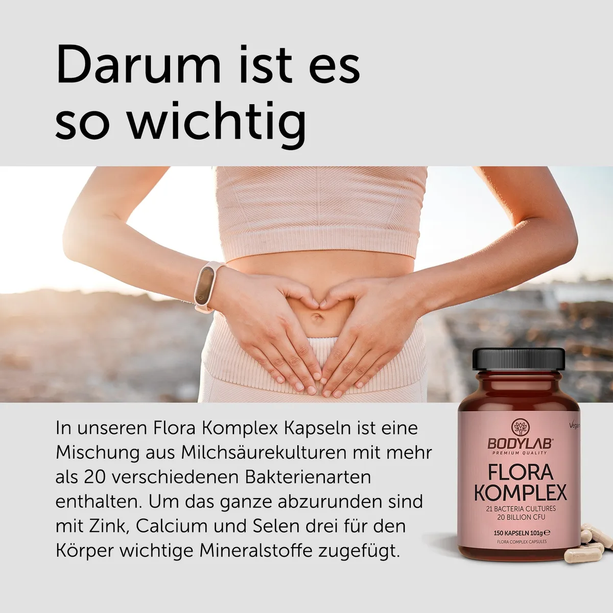 Flora Complex / Komplex (150 Kapseln) (21 Bacteria Cultures 20 Billion CFU) – Bild 4