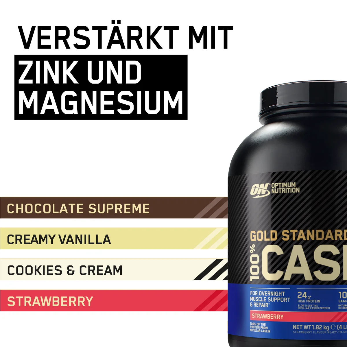 100% Casein Gold Standard (1820g) Creamy Vanilla – Bild 6