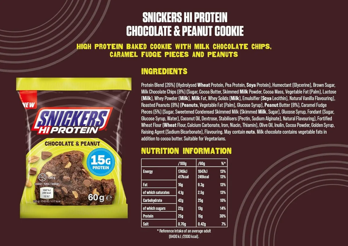 Snickers Hi-Protein Cookie (12x60g) – Bild 4