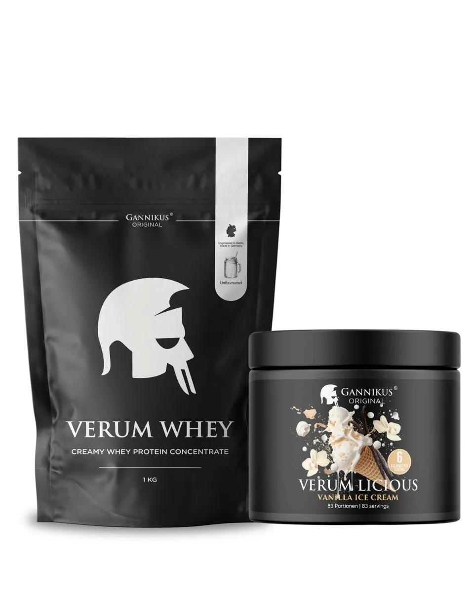 VERUM LICIOUS + WHEY Neutral Bundle Choco Peanut 250g + Whey Natur 1kg – Bild 2