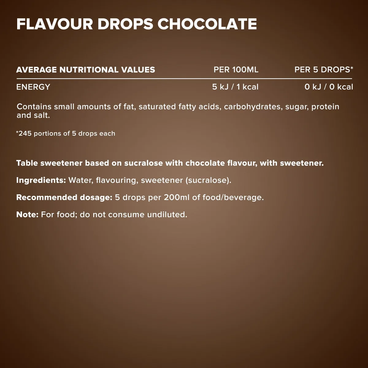 Flavour Drops (50ml) - Schokolade – Bild 4