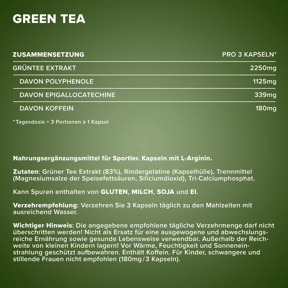 Green Tea - 130 Kapseln – Bild 4