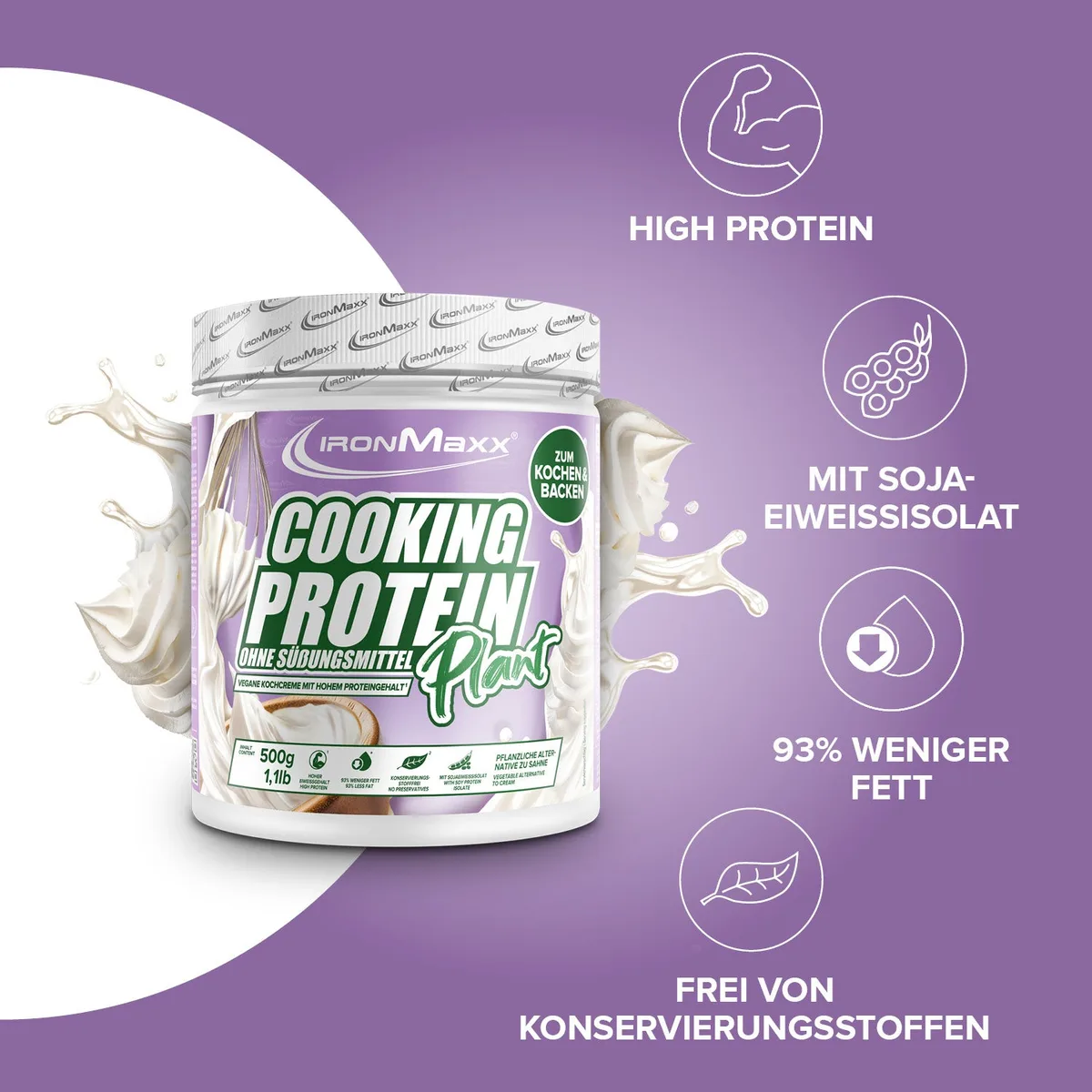 Cooking Protein Plant (500g) - Sahne – Bild 2