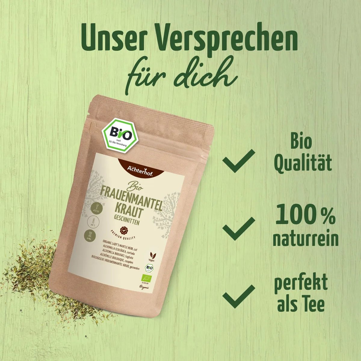Frauenmantelkraut geschnitten Bio (100g) – Bild 4