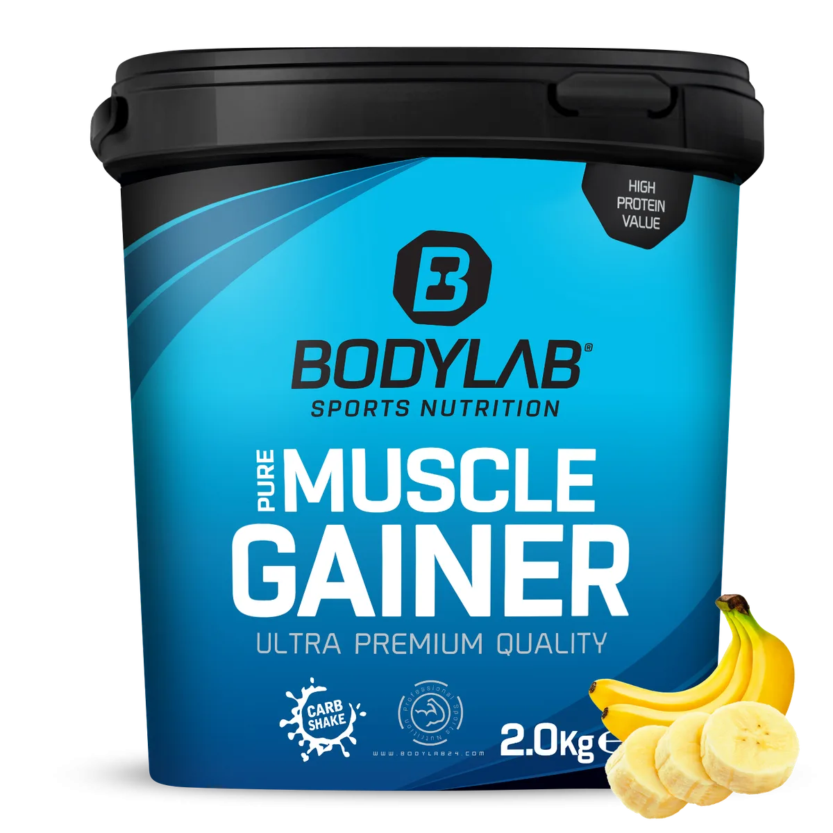 Pure Muscle Gainer (2000g) Vanille-Zimt – Bild 3