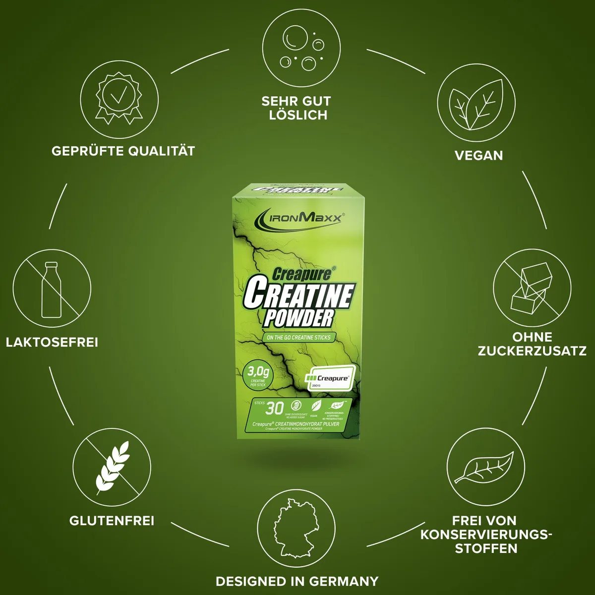 Creatine Creapure® Sticks (30x3,4g) – Bild 6