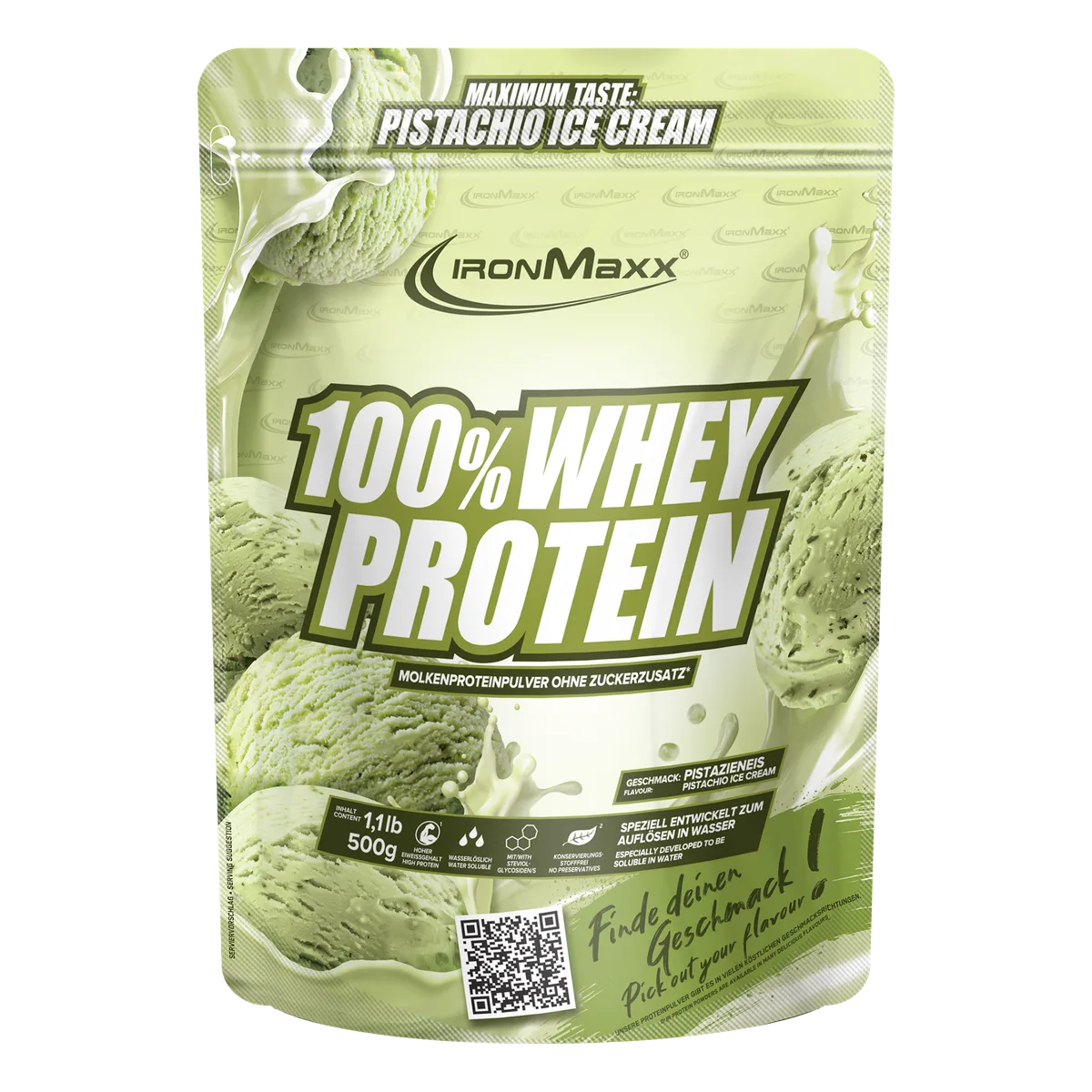 100% Whey Protein (500g) - Ice Cream Pistacchio