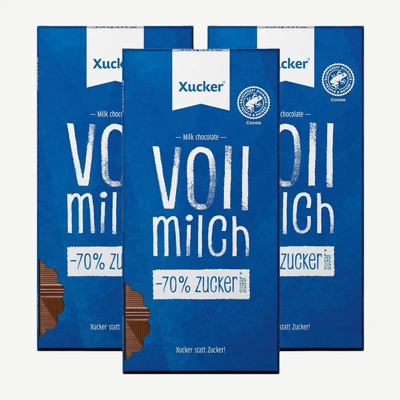 Xucker Vollmilchschokolade mit Xylit Vollmilch / 3 x 80 g