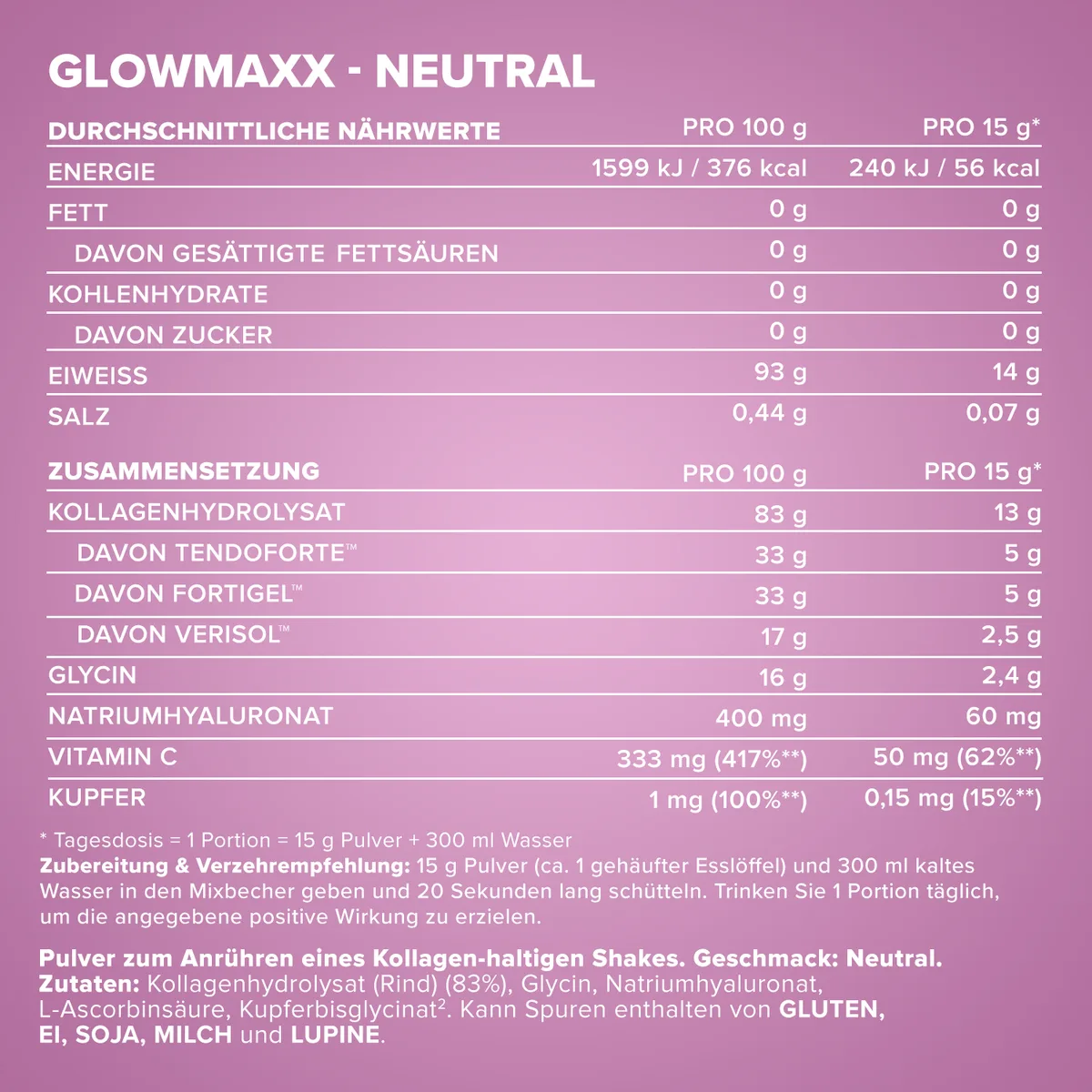 GlowMaxx (300g) - Neutral – Bild 4
