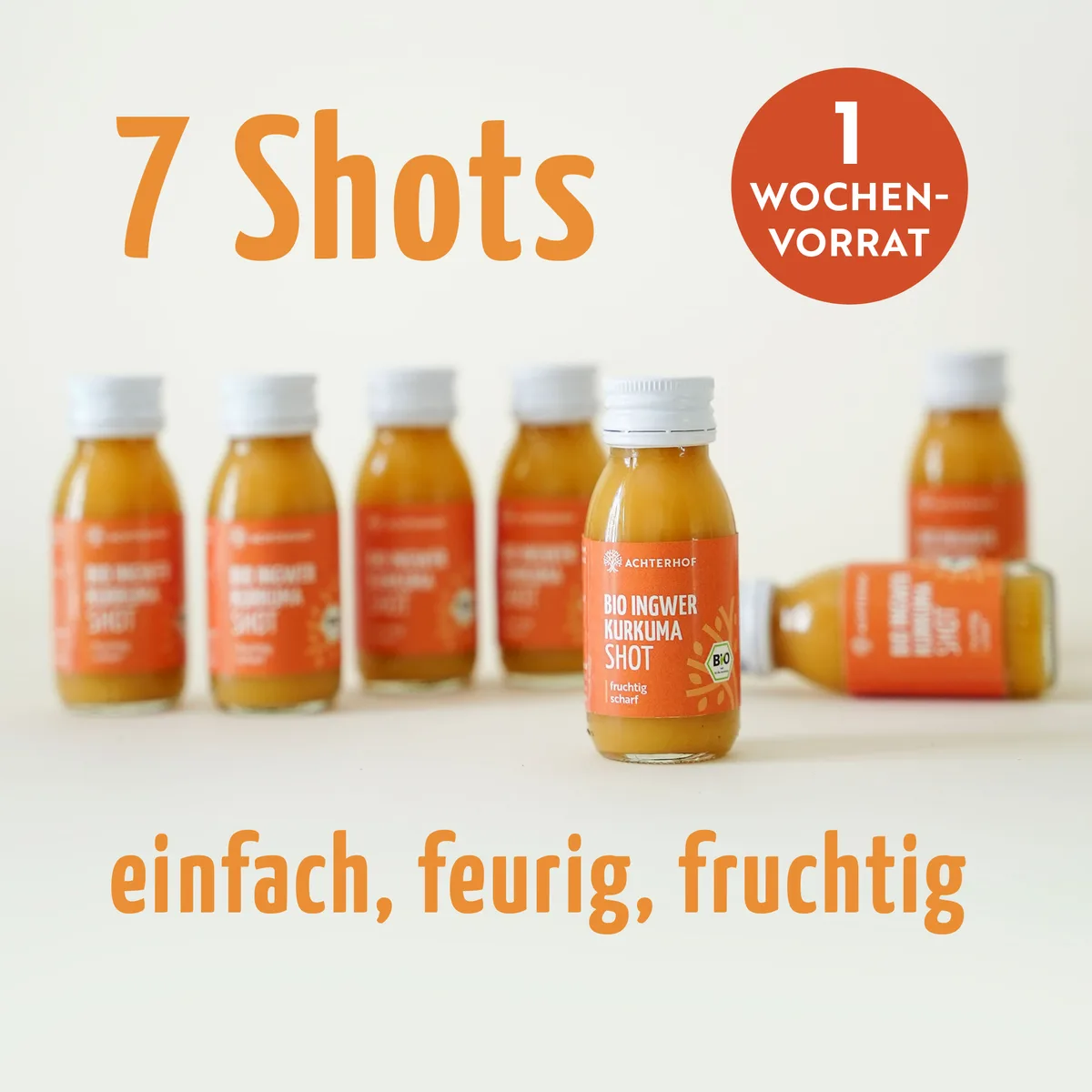 Bio Ingwer Kurkuma Shot (7 x 60ml) – Bild 2