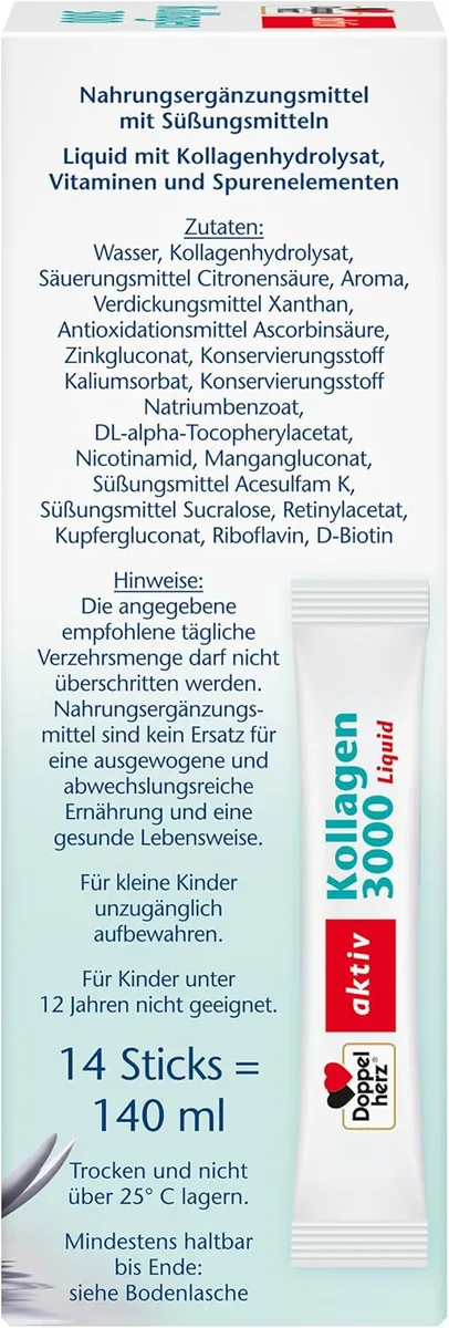 Kollagen 3000 Liquid (14 Sticks) – Bild 4