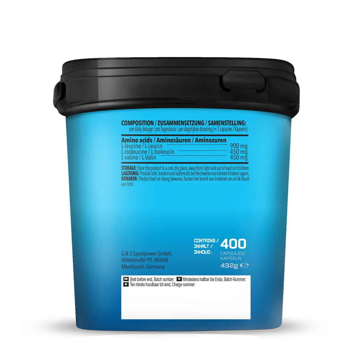 BCAA Mega Caps (400 Kapseln) – Bild 2