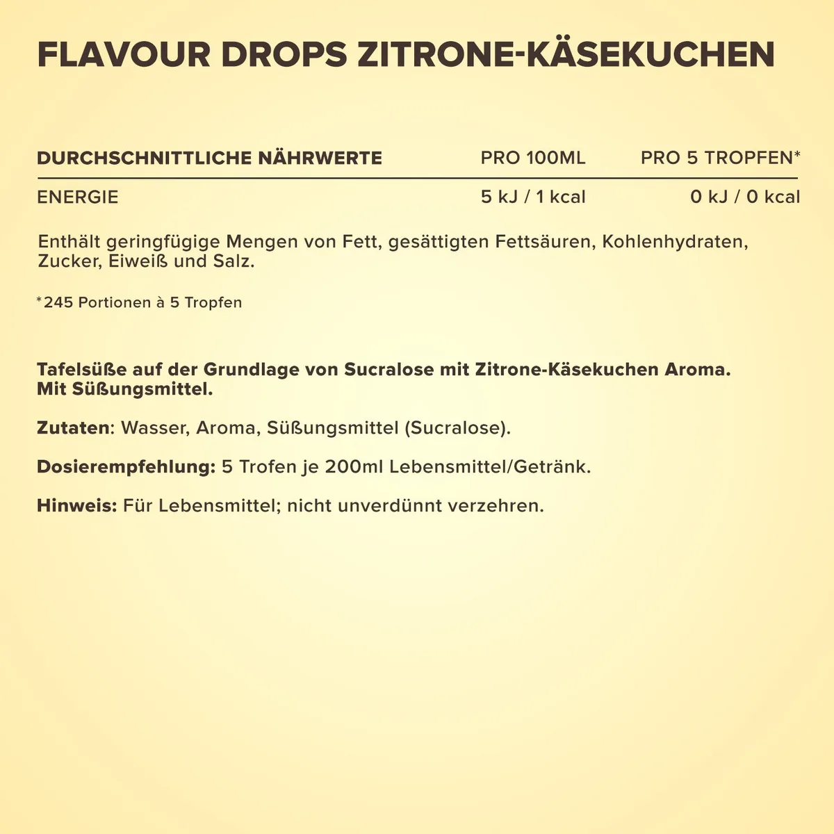 Flavour Drops (50ml) - Lemon-Cheesecake – Bild 4