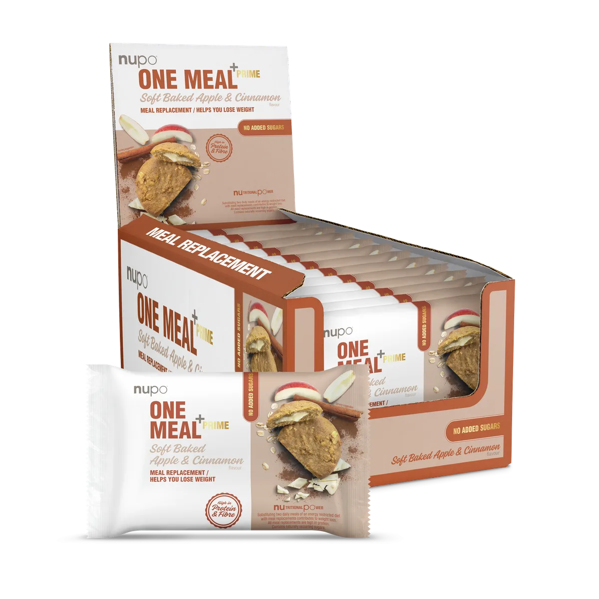 One Meal +Prime Soft Baked (12x70g) Apple & Cinnamon