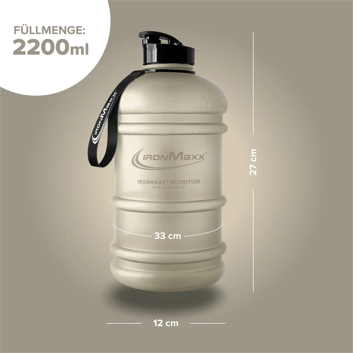 Water Gallon (2200ml) - Matt Transparent Frosted Sandstone Beige – Bild 5
