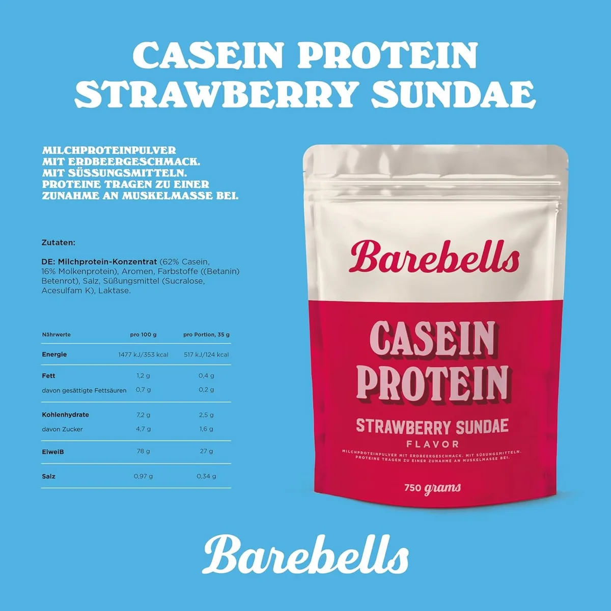Casein Protein (750g) Chocolate Chip Cookie – Bild 8