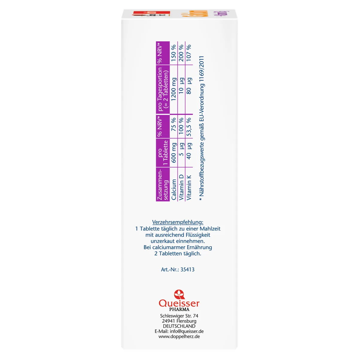 Calcium + D3 (1200 mg) (120 Tabletten) – Bild 4