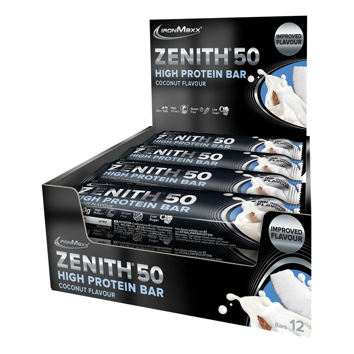 ZENITH® 50 Protein Riegel (12x100g) - Kokosnuss