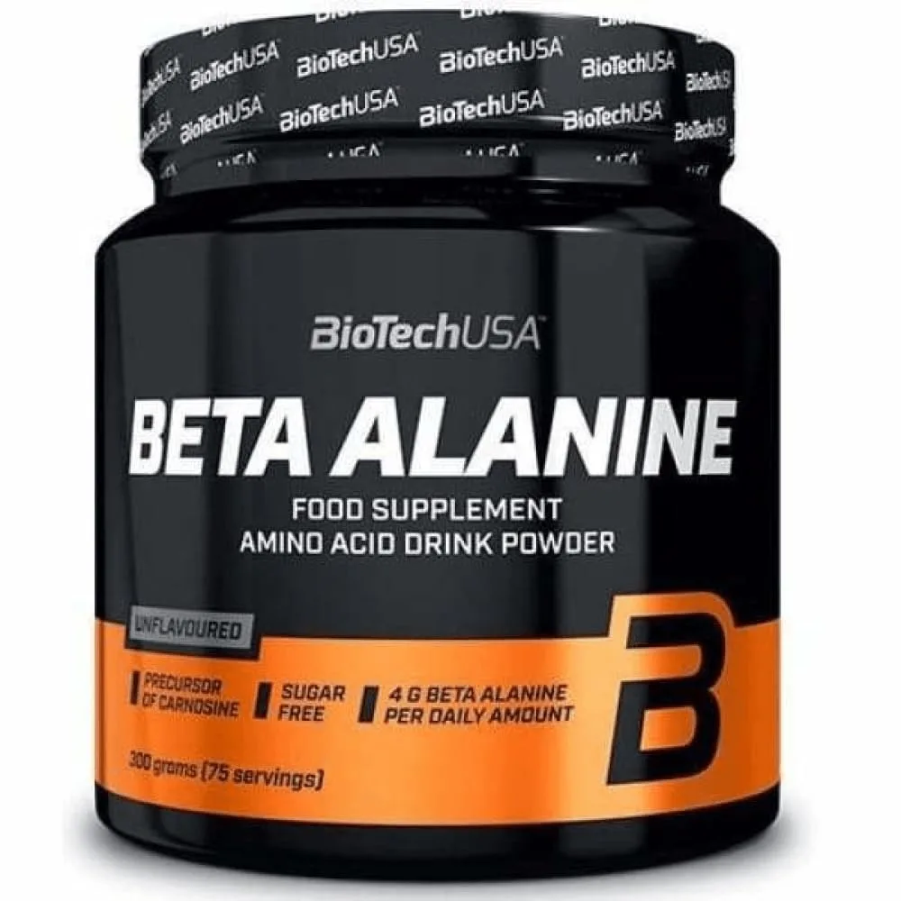 BioTechUSA Beta-Alanine Pulver | Carnosin-Boost | Ideal für Sportler & Bodybuilder | Zuckerfrei | 300 g | ohne Geschmack