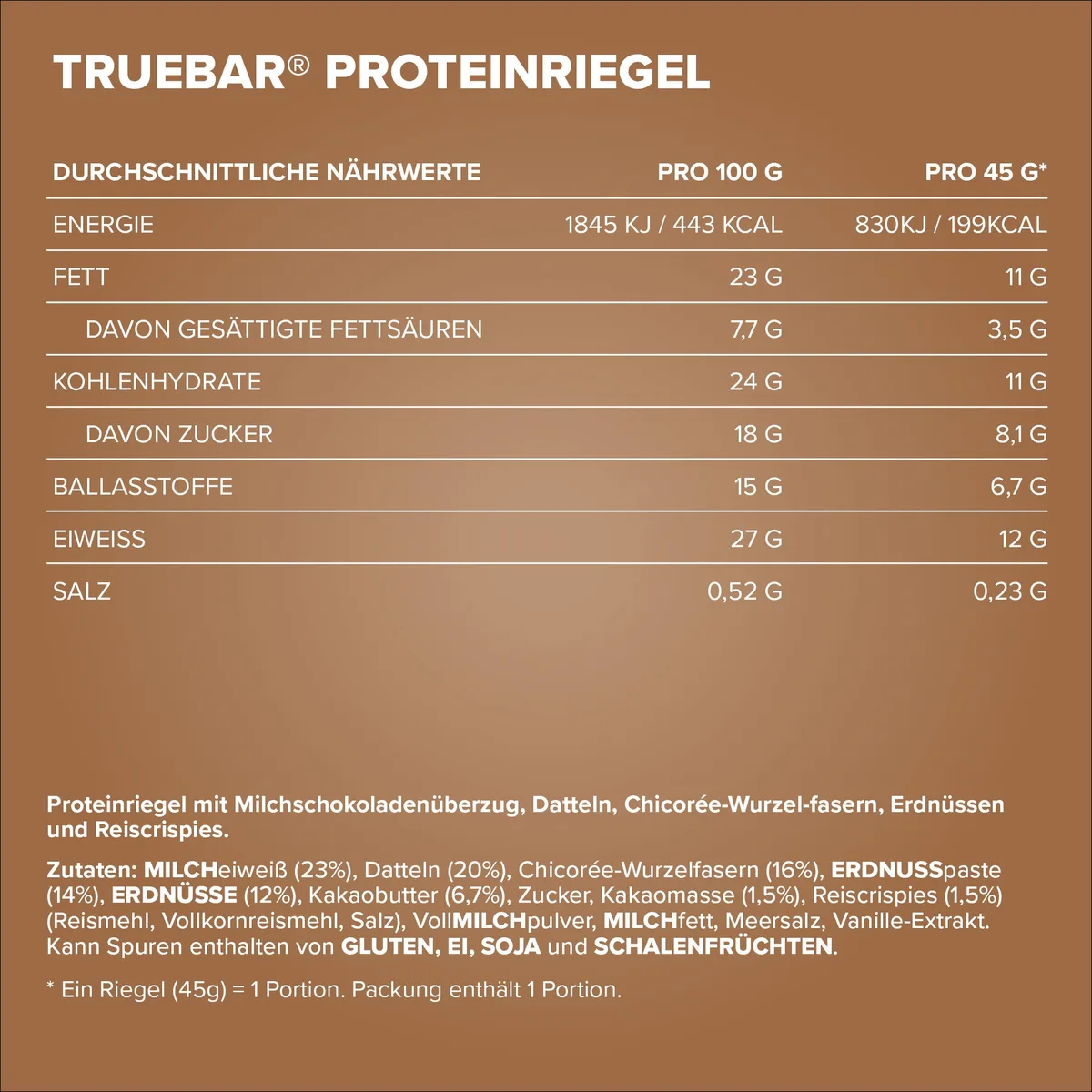 TrueBar® (45g) - Chocolate Peanut – Bild 4