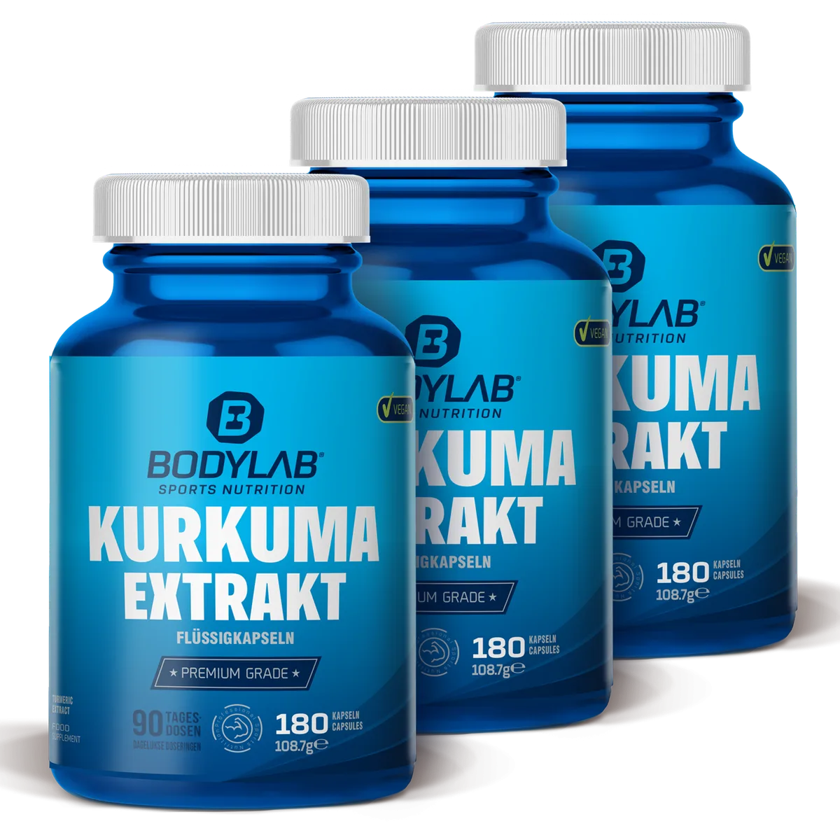 3 x Turmeric Extract (je 180 Kapseln)