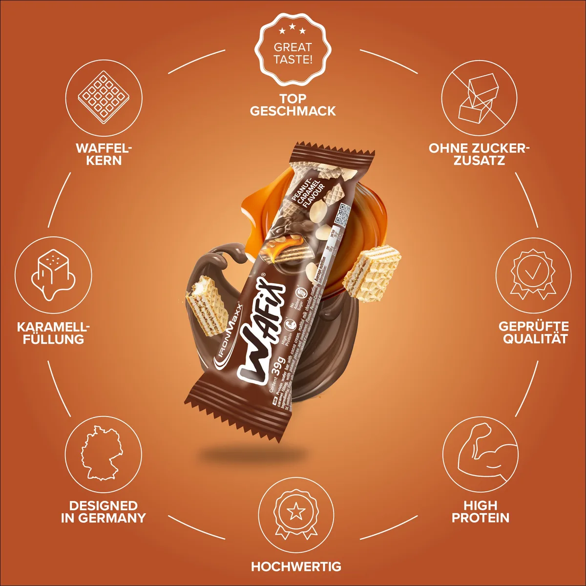 Wafix (39g) - Peanut Caramel – Bild 5